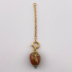 Vintage Joan Rivers Faberge Style Egg Serpent Snake Charm Extender